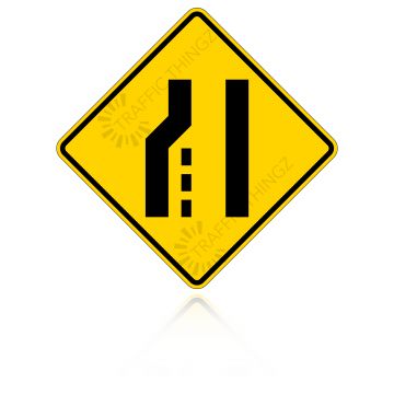 MUTCD W4-2L Left Lane Ends